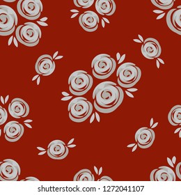 White rose flowers pattern