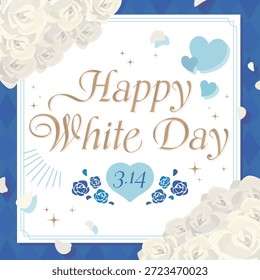 White Rose Frame for White Day
