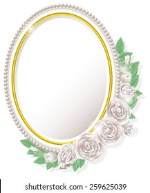 White roses and elliptic frame