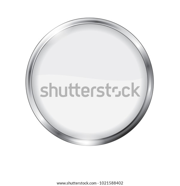 White Round Button Isolated On White Stock Vector (Royalty Free) 1021588402