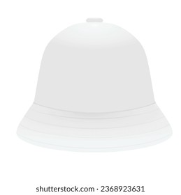 White round hat. vector illustration