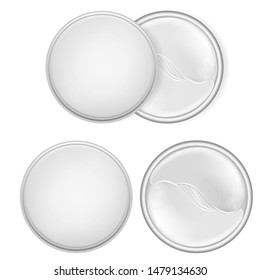 White round packaging for cosmetic and eye gel patches