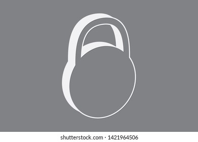 White round padlock vector for room safety on dark background illustration