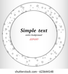 White round paper banner. 