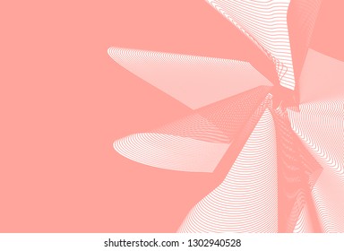 White round shape on pink background. Geometric abstraction in pastel colors. Template for posters, banners, flyers