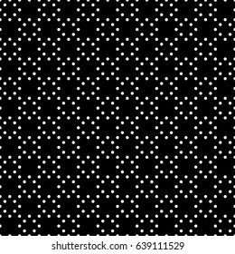 White round spots texture. Circles embroidery background. Polka dot motif. Seamless surface pattern design with circular ornament. Digital paper for textile print, web designing. Vector illustration.