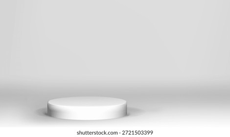 Plataforma de suporte redonda branca para anunciar fundo vazio do palco branco do produto para o vetor de publicidade