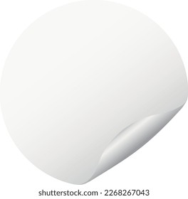 white round sticker banner - vector design element