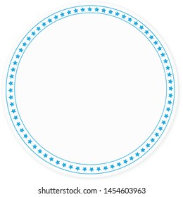 white round sticker with space for text