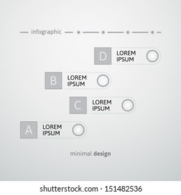 White round and strip design template for infographics and website templates or design graphic for business, background vector illustration