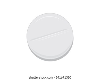 white round tablet. EPS10