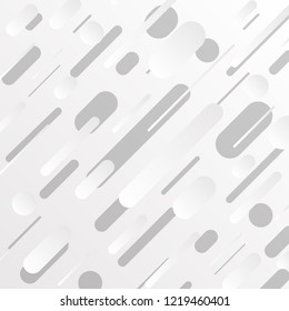 white rounded shapes lines in diagonal rhythm. pattern geometric background