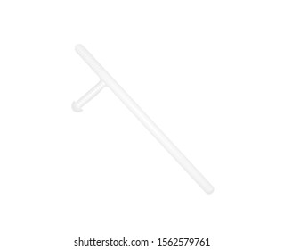 White rubber baton. vector illustration