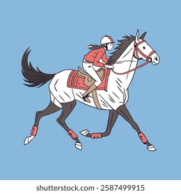 White running horse on a clean background, dynamic motion, perfect for design projects and stock use.