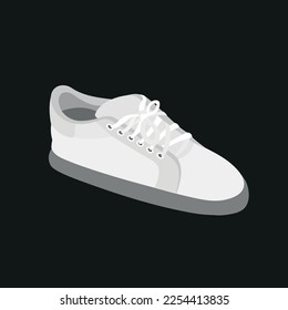 White Running sneaker illustration vector 