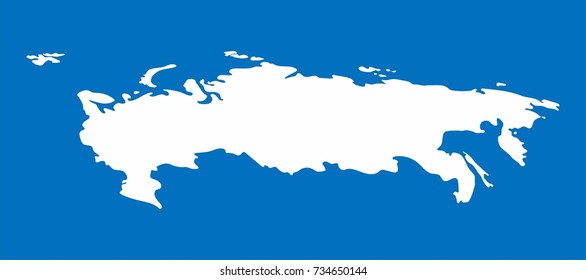 White Russia map on blue background, Vector Illustration
