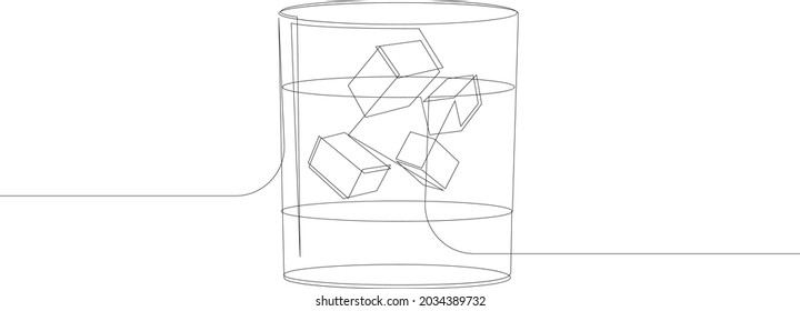 White russian drink one line illustration. Trendy modern linear white russian drink on white background. Outline vector.