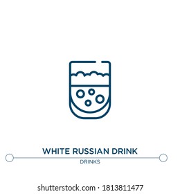 white russian drink outline vector icon. simple element illustration. white russian drink outline icon from editable drinks concept. can be used for web and mobile
