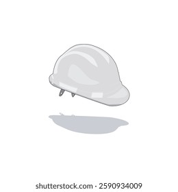 White safety helmet for managers, supervisors, and engineers. Essential head protection for leadership roles in construction and industrial sites, ensuring workplace safety and compliance.