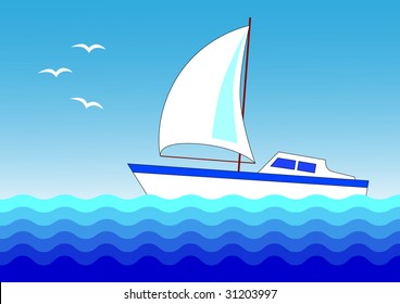 White sailboat
