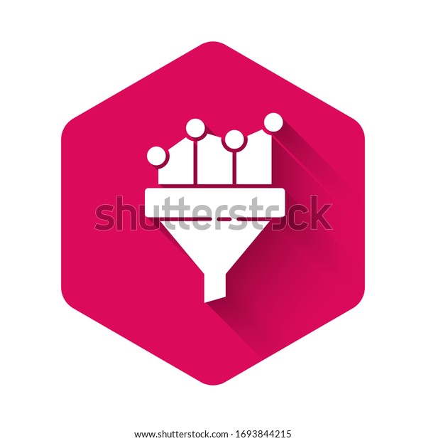 White Sales Funnel Chart Marketing Startup Stock Vector (Royalty Free