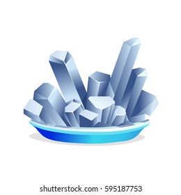 White salt crystals on white background isolated