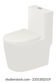 White sanitary ware. vector illustration