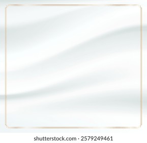 White satin smooth fabric abstract background space for banner, brocure, business card, selling products, backdrop, wallpaper, background and text. Vector illustration.