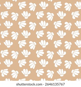 Motif harmonieux de coquilles Saint-Jacques blanches sur fond neutre