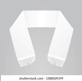White scarf template. vector illustration