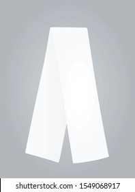 White scarf template. vector illustration