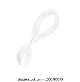 White scarf. vector illustration