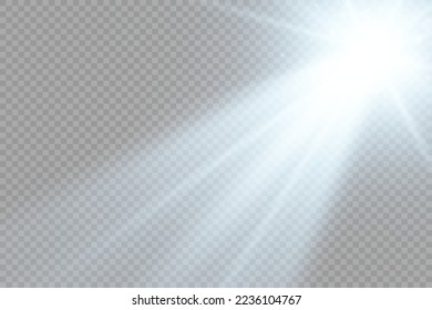 Escena blanca encendida con focos. Ilustración vectorial.	
