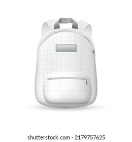 White school bag in a cage like a notebook.