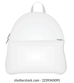 White school bag. vector illustration