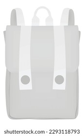 White school bag. vector illustration