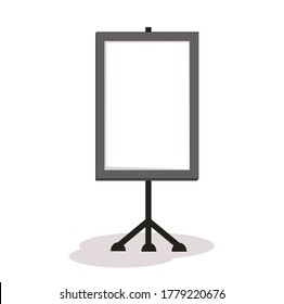Weißes Schulboard auf weißem Hintergrund