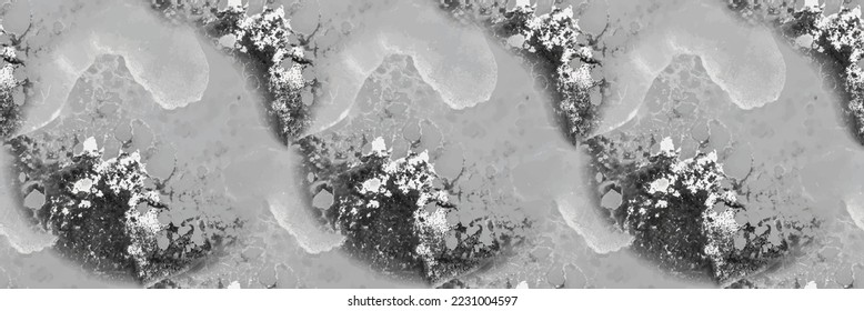 White Science Pattern. Light Light Vector Grunge. Modern Abstract Template. White Grey Color Background. Grey Repeat Background. Grey Abstract Science. Light Rock Paint. Light Gray Ink Grain Stone.