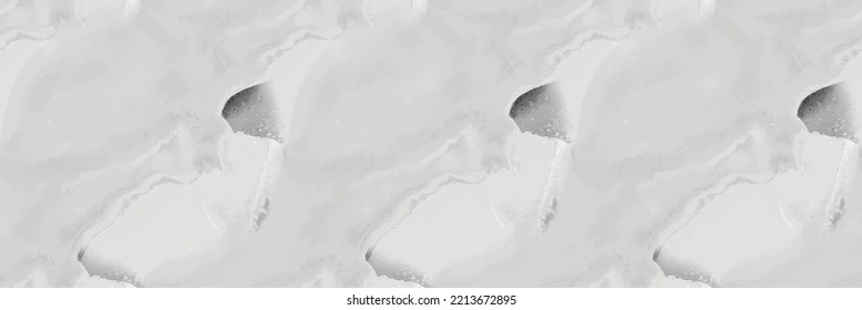 White Science Texture. Light Rock Floor. Vector Seamless Template. Grey Gray Ink Background. Light Grey Color Repeat Paint. Light Light Vector Granite. Grey Splash Science. White Seamless Background.