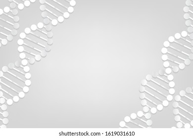 White scientific concept background with copy space, illustration vector.	