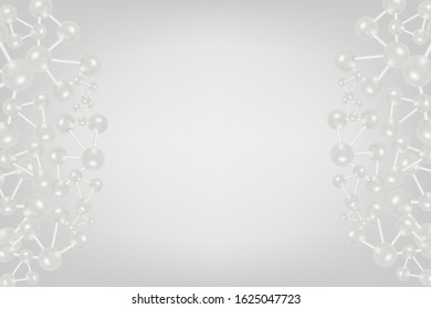 white scientific concept background with copy space, illustration vector.	