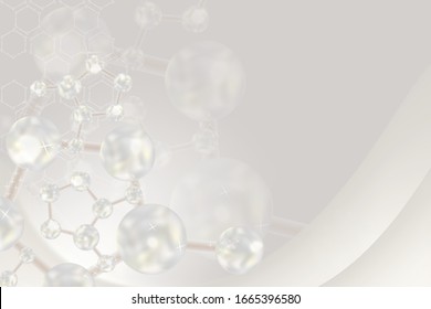 white scientific concept background with copy space, illustration vector.	