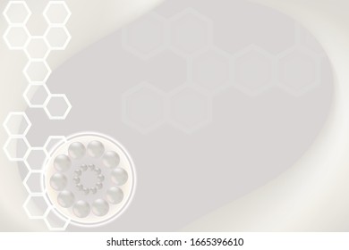 fondo de concepto científico blanco con espacio de copia, vector de ilustración.	
