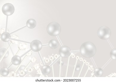 Fondo de concepto científico blanco con espacio de copia, vector de ilustración.	