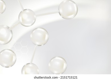 White scientific concept background with copy space, illustration vector.	
