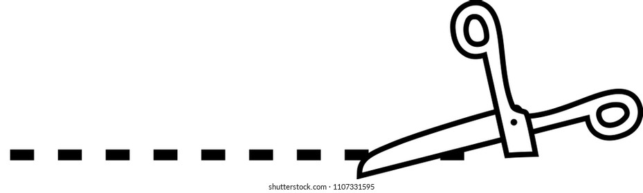 White Scissors for cuttifng illustration