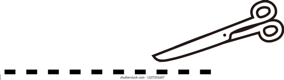 White Scissors for cuttifng illustration