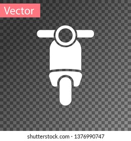 White Scooter icon isolated on transparent background. Vector Illustration