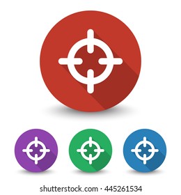 White Scope icon in different colors set