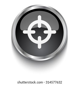 White Scope symbol on black web button